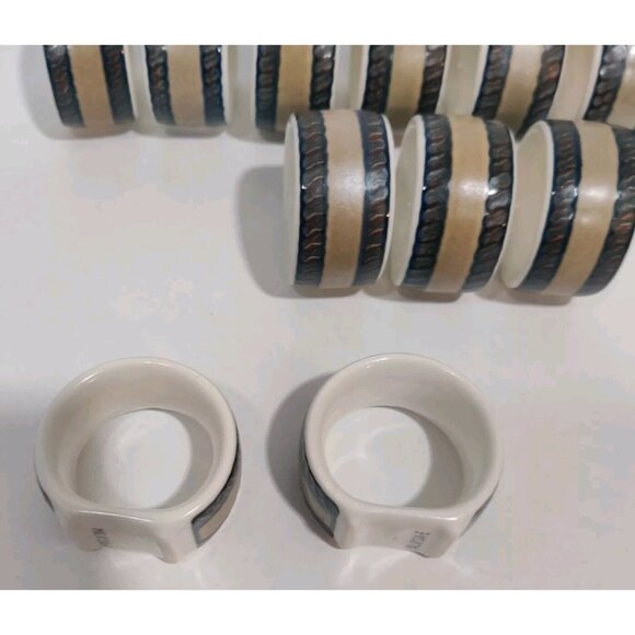 MIKASA ARABELLA 11 NAPKIN RINGS 2" EUC Or In Set Of 4 Or 5 Or 6 Or 8 - Picture 8 of 9
